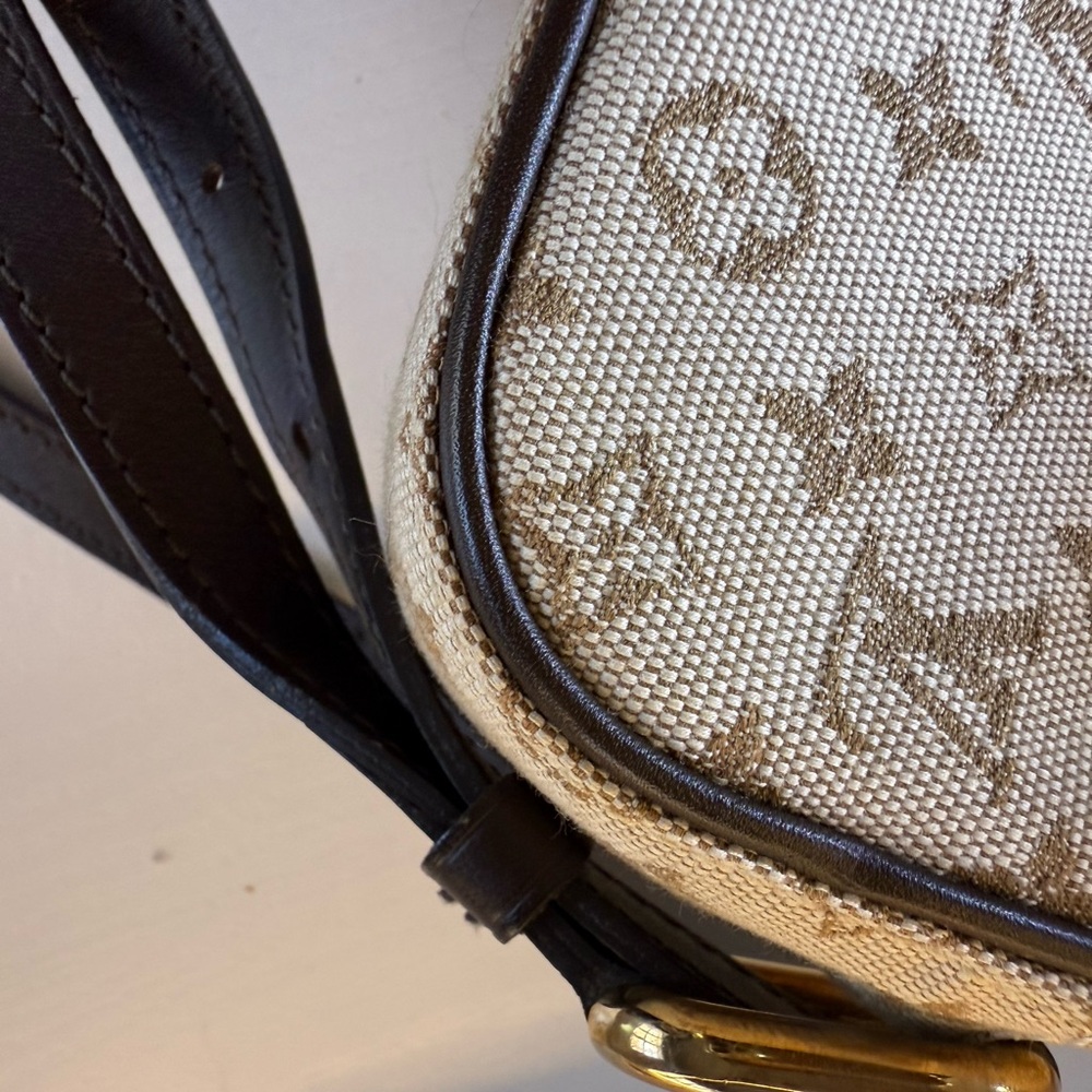 Louis Vuitton Monogram Mini Lin Canvas Shoulder Bag - Brown - Picture 12 of 14